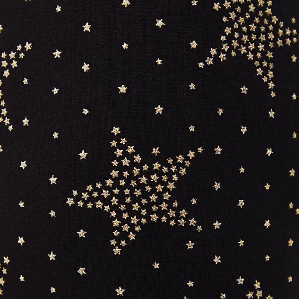 Super Soft Black & Gold Star Raglan Tee - Picture 5 of 8
